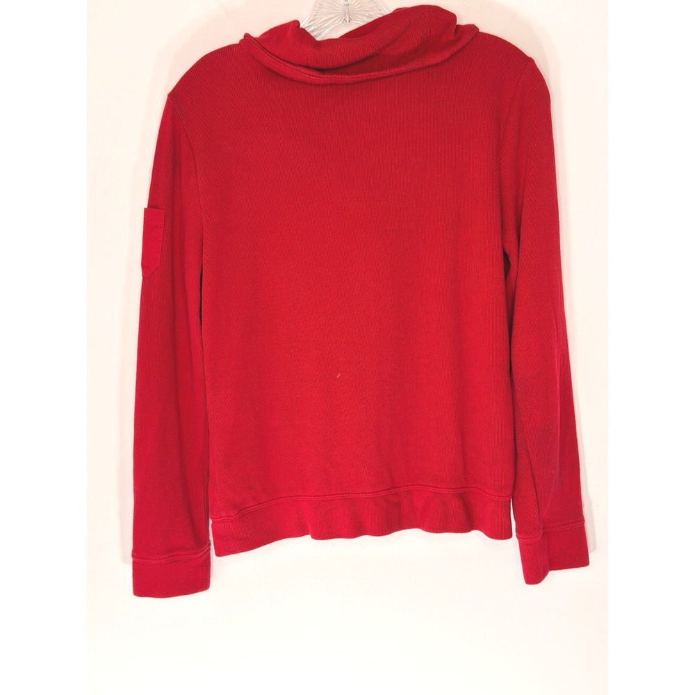 Ralph Lauren Toggle Shawl Collar Pullover Sweater Women's Red Cable Knit Small - Picture 10 of 13